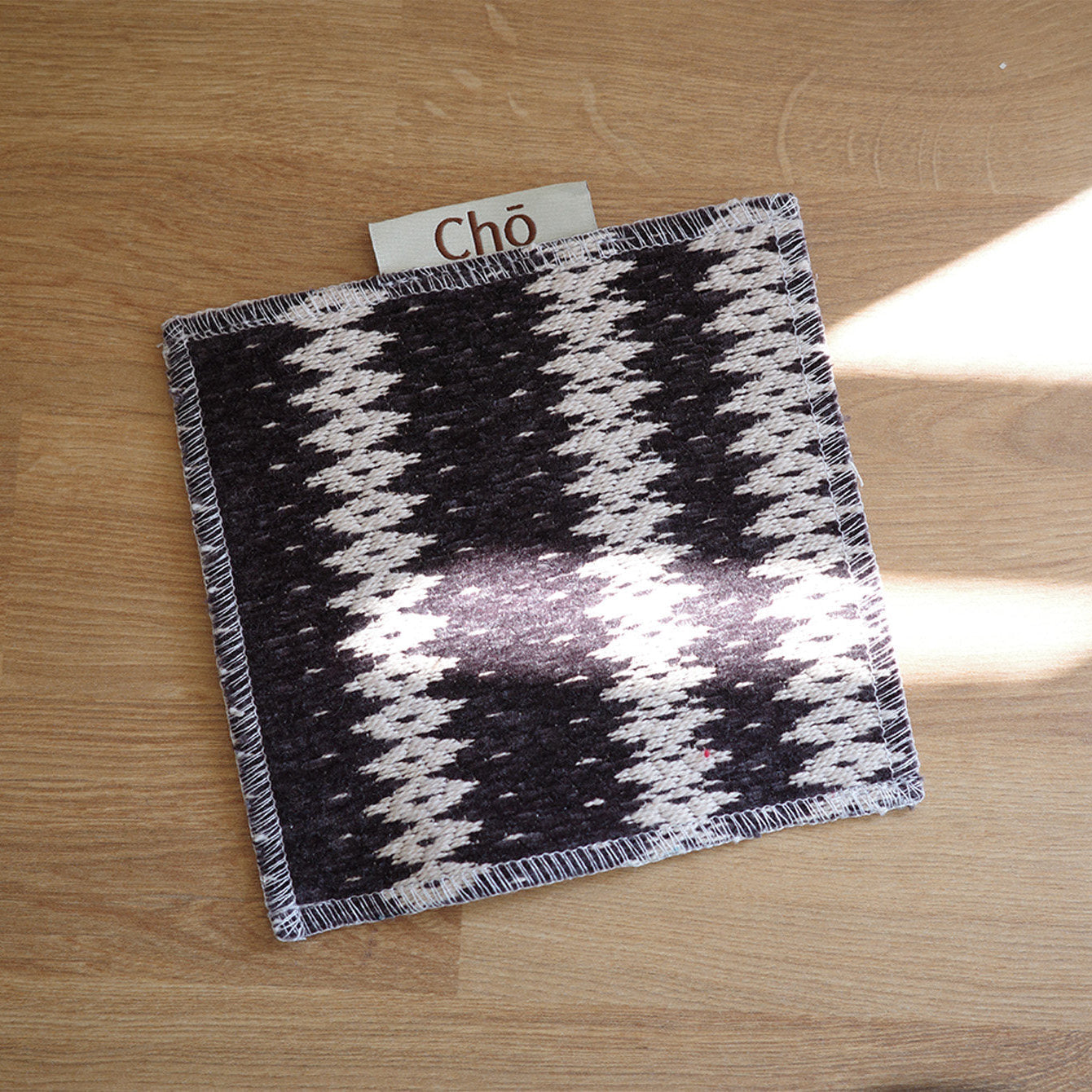 Handwoven Cotton Coaster in Vintage Style