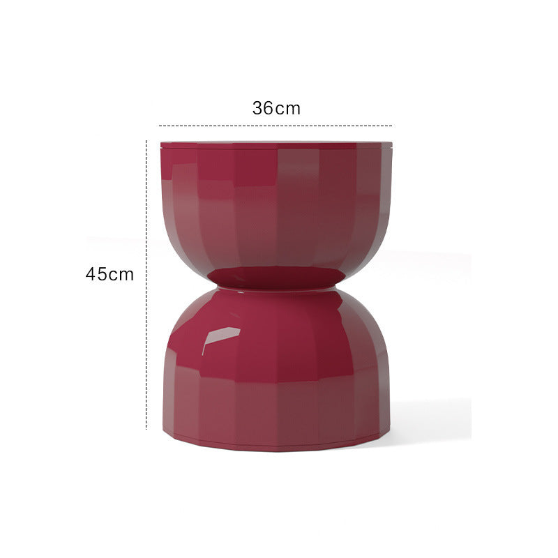 Multifunctional Hourglass Stool and Side Table