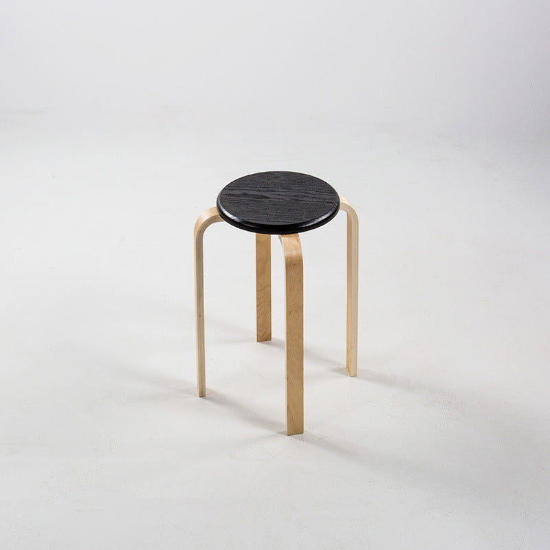 Modern Round Bentwood Dining Stool