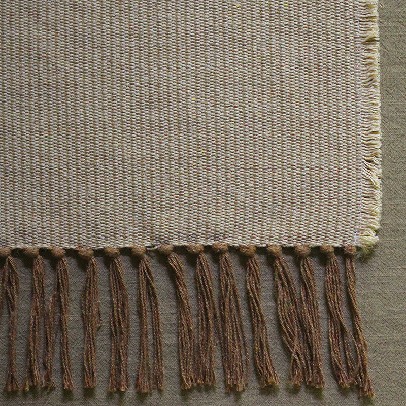 Minimalist Linen-Cotton Mix Table Runner with Fringe