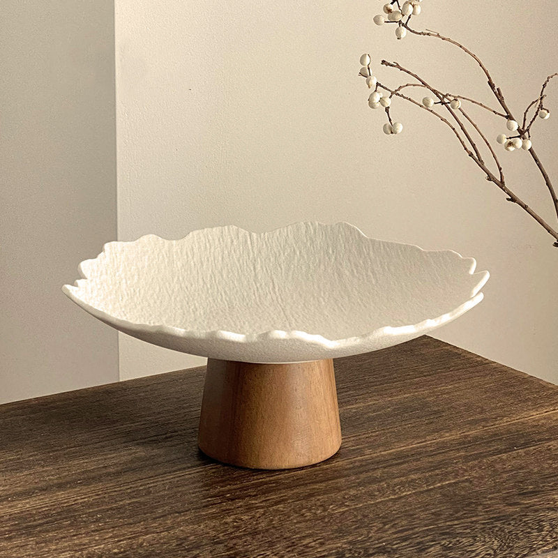 Ceramic Fruit and Cake Presentation Tray with Pedestal
