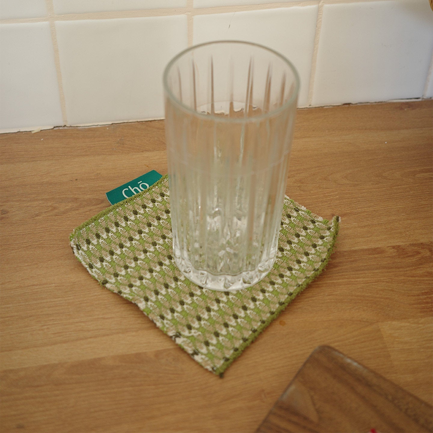 Handwoven Cotton Coaster in Vintage Style