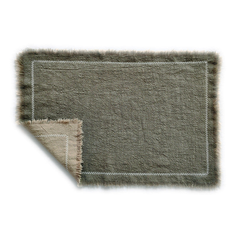 Reversible Extra-Thick Heat-Resistant Ramie-Cotton Placemat