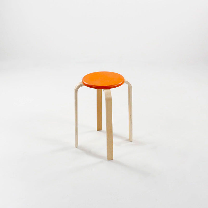 Modern Round Bentwood Dining Stool