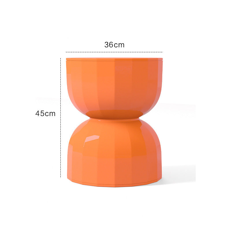 Multifunctional Hourglass Stool and Side Table