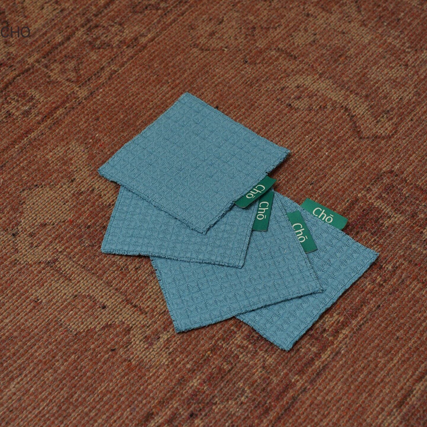 Handwoven Cotton Coaster in Vintage Style