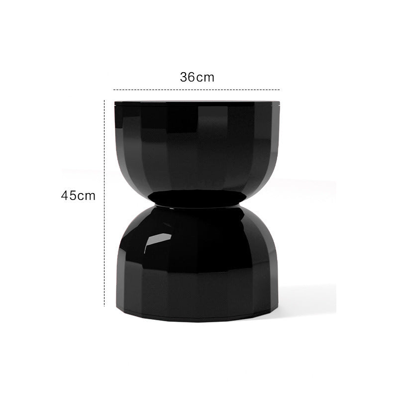Multifunctional Hourglass Stool and Side Table