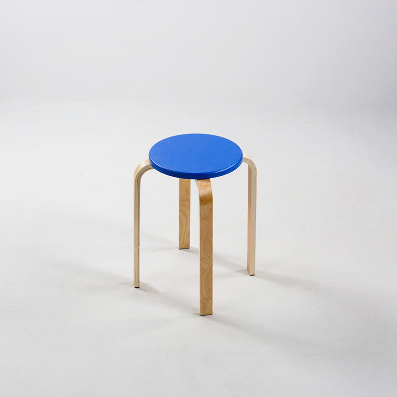 Modern Round Bentwood Dining Stool