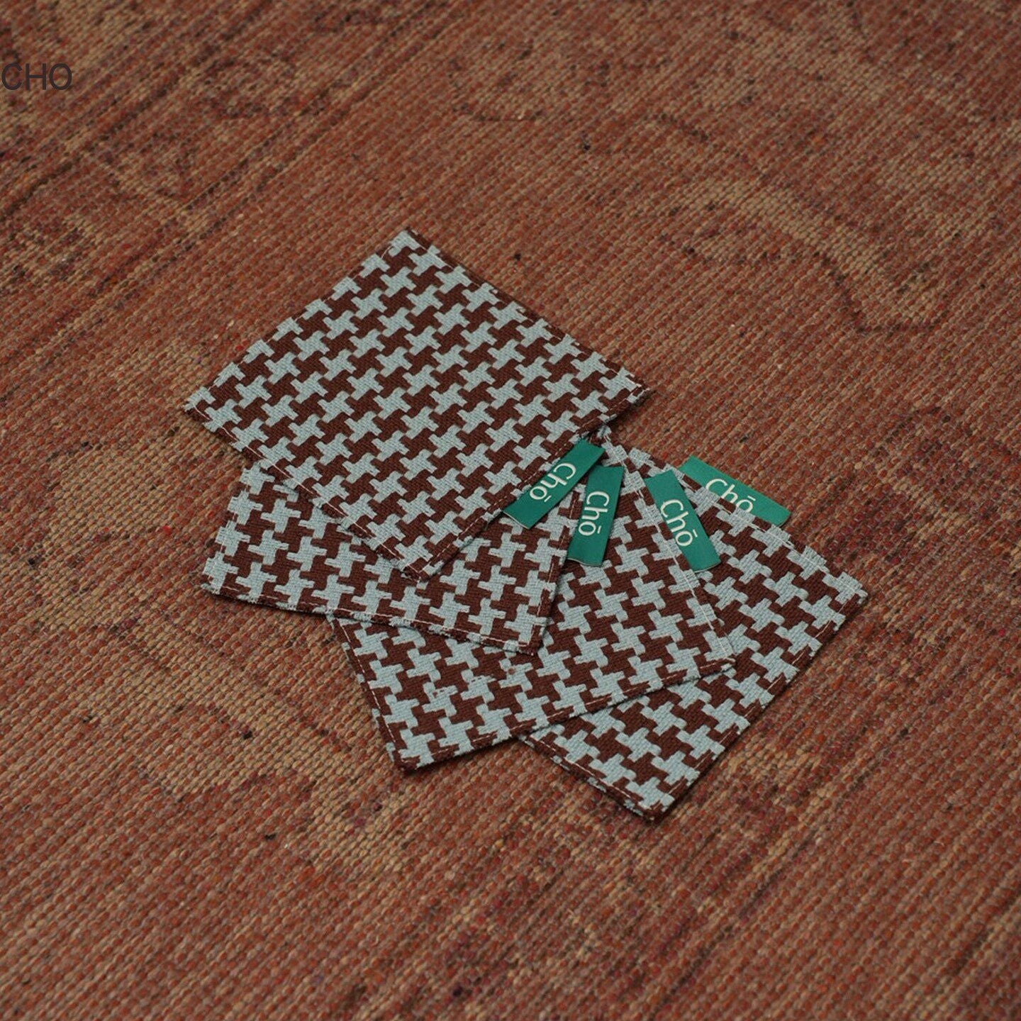 Handwoven Cotton Coaster in Vintage Style