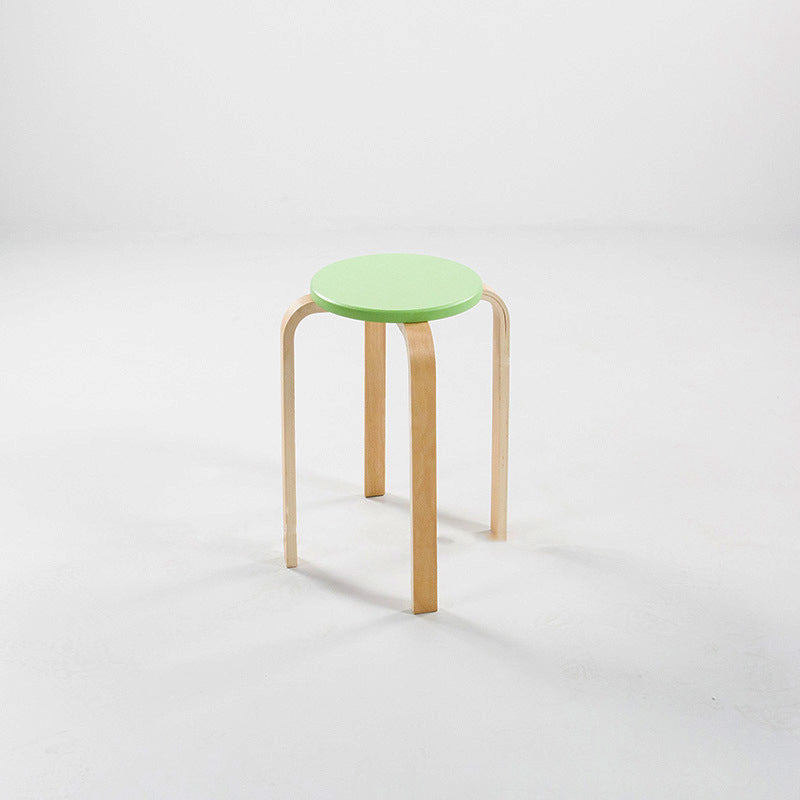 Modern Round Bentwood Dining Stool