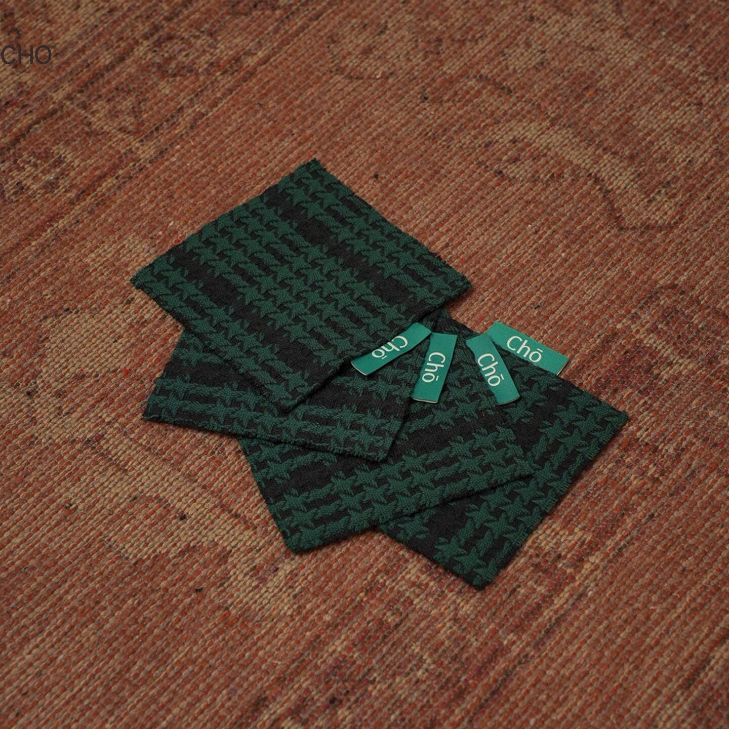 Handwoven Cotton Coaster in Vintage Style