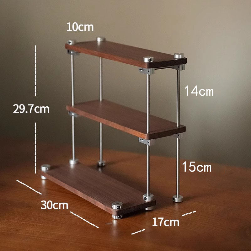 3-Tier Solid Wood Mug Rack – Vintage Style
