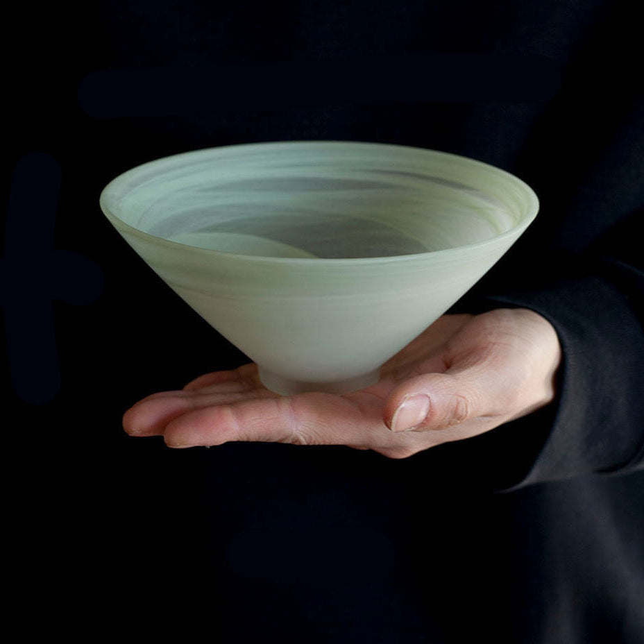 Frosted Cloud Glass Dessert and Salad Bowl